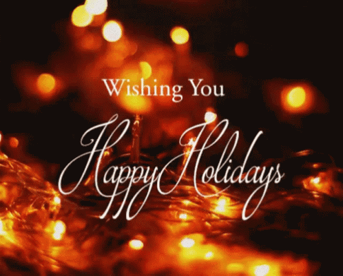 Wishing You Happy Holidays Christmas Lights