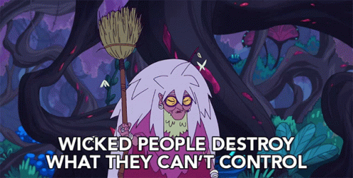 Witch Broom Wicked People Destroy What Can't Control GIF