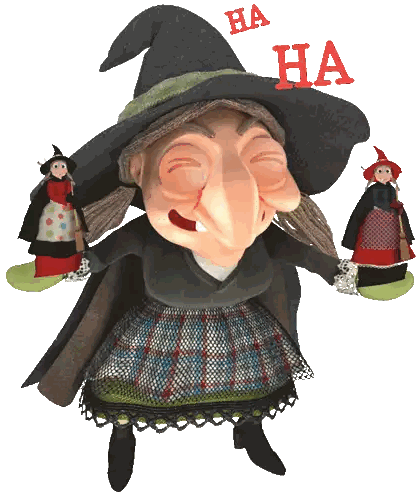Witch Cartoon With Ha