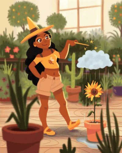 Witch Gardner Gardening GIF