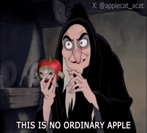 Witch Holding Apple Saying This Is No Ordinary Apple GIF