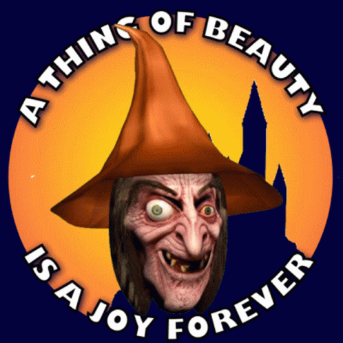 Witch Surrounded By Joy Forever Quote GIF