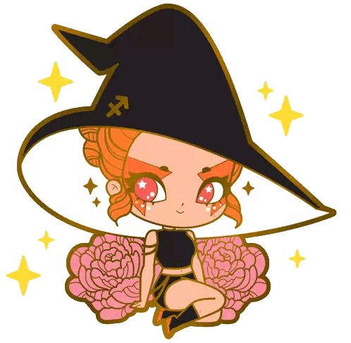 Witch Wearing Black Hat with Arrow