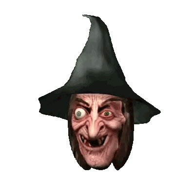 Witch Wearing Black Pointed Hat