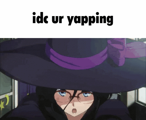 Witch With Glasses Purple Hat Idc Ur Yapping