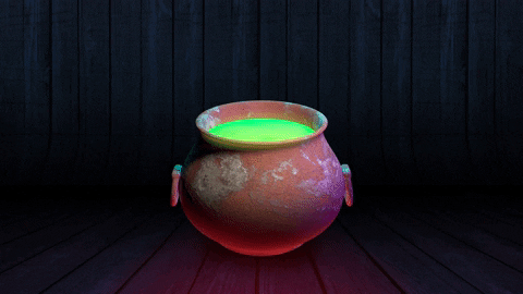 Witchcraft Cauldron Bubbles GIF