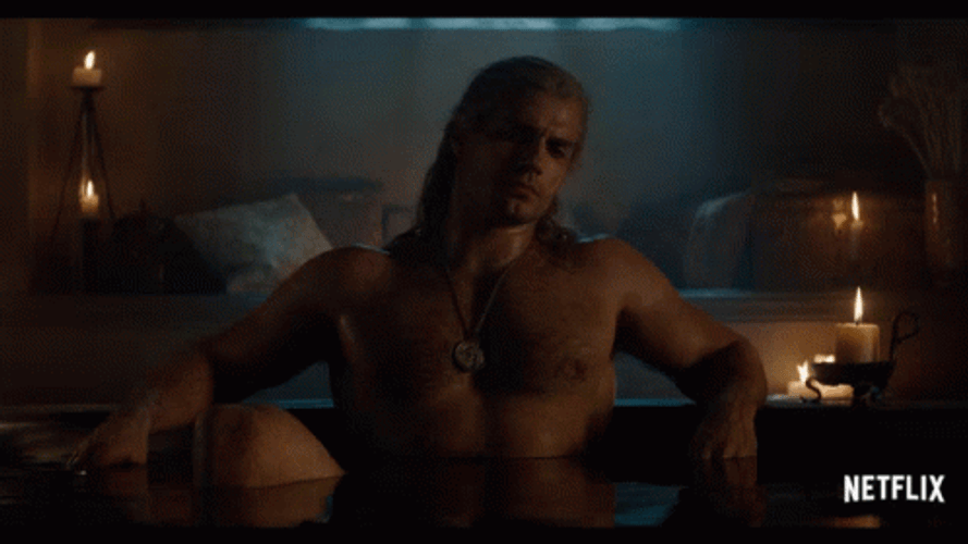 Witcher Geralt Having A Bath GIF