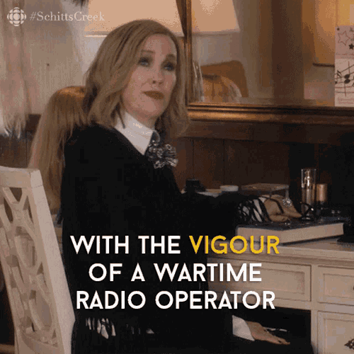 With The Vigour Of Wartime Radio Operator Moira GIF
