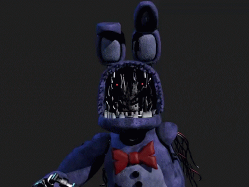 Withered Bonnie Fangs Teeth Rawr GIF