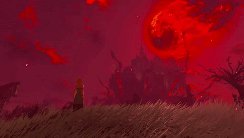 Witness the Blood Moon's Rise Video Game Screenshot