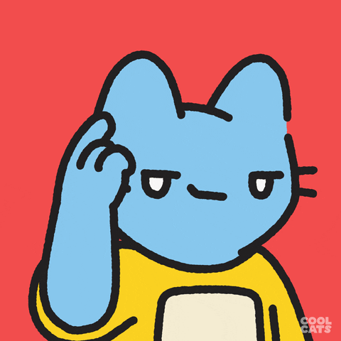 Witty Blue Cat Pointing Temple GIF