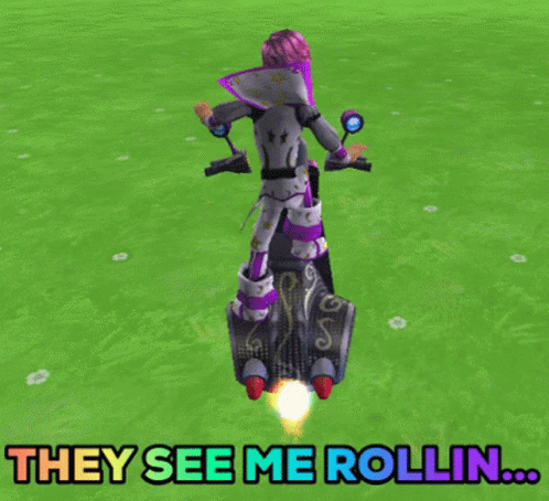 Wizard 101 Scooter Ride They See Me Rollin GIF