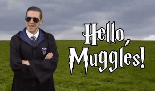 Wizard Costume Man Saying Hello Muggles