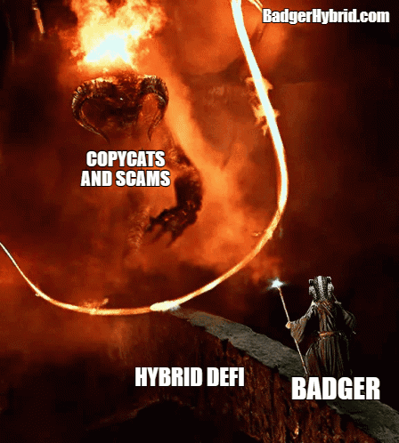 Wizard Fighting Demon Copycats Scams Hybrid Defi Badger