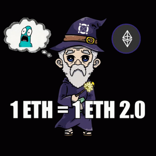Wizard Holding Wand 1 Eth = 1 Eth 2.0 GIF