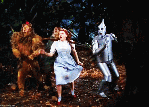 Wizard Of Oz Tornado Shocked Finger Pointing GIF