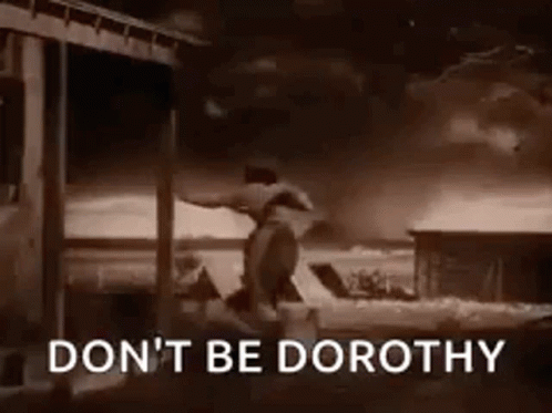 Wizard Of Oz Tornado Don't Be Dorothy GIF