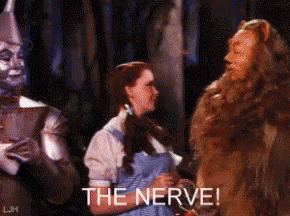 Wizard of Oz Woman Sitting Next to Lion The Nerve