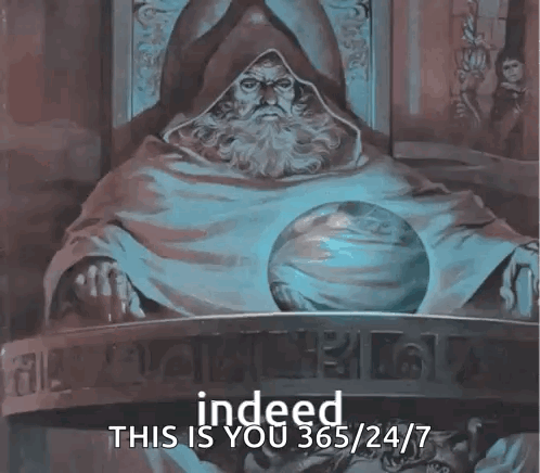 Wizard Saying Indeed This Is You 365/24/7