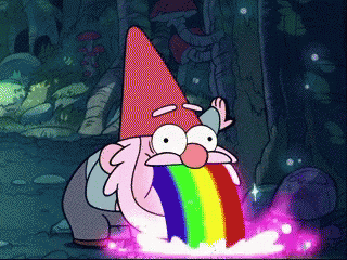 Wizard Throwing Up Rainbow GIF