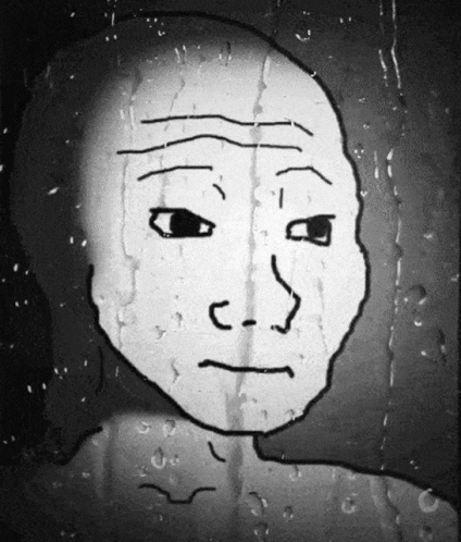 Wojak In The Rain Sad Meme GIF