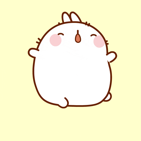 Woke Up From Sleep Cute Molang GIF