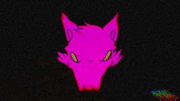 Wolf Bite Vaporwave Art GIF