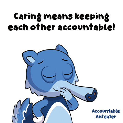 Wolf Cartoon Caring Means Keeping Each Other Accountable