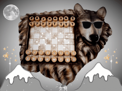 Wolf Chess Surreal Art GIF