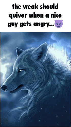 Wolf Drawing Weak Should Quiver When Nice Guy Gets Angry GIF