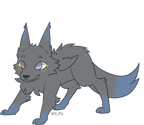 Wolf Drawing with Arry_Chu Name