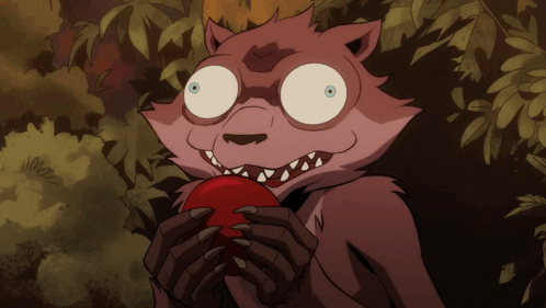 Wolf Holding Red Object