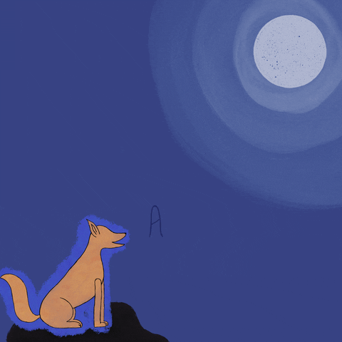 Wolf Howl Art GIF