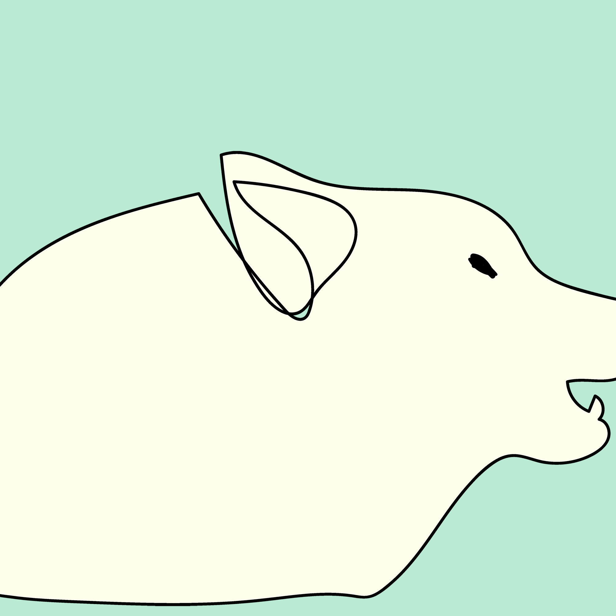 Wolf Howl Girly Illustration GIF