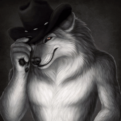 Wolf In Cowboy Hat Smiling GIF