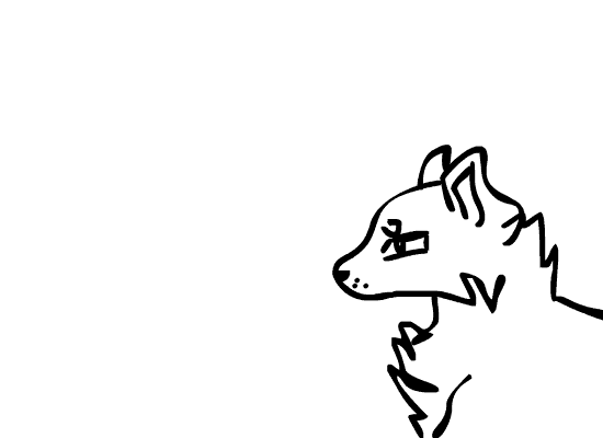 Wolf Sketch Touched By Spirit Wind GIF