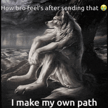 Wolf Under Tree How Bro Feels After Sending GIF