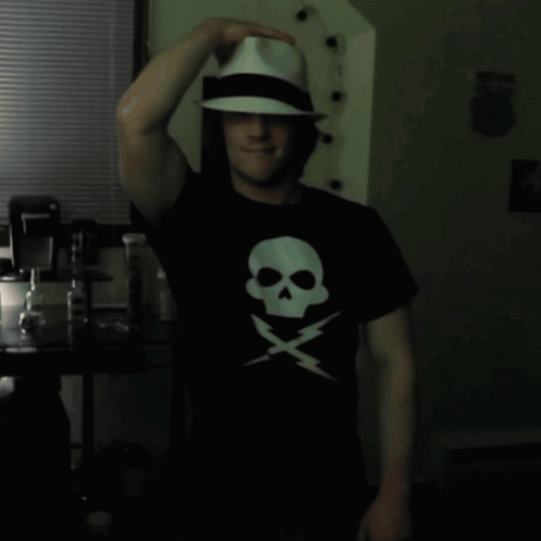 Wolf Wearing Hat and Glasses