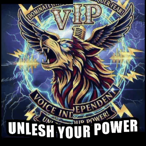Wolf With Microphone VIP Voice Independent Unleash Your Power