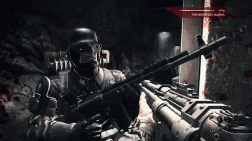 Wolfenstein Character Shooting GIF