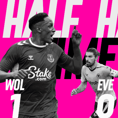Wolverhampton Wanderers F.c. (1) Vs. Everton F.c. (0) Half-time Break Gif GIF