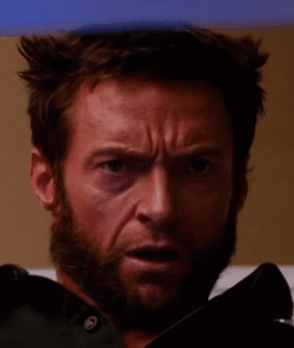 Wolverine Hugh Jackman Shocked Face GIF