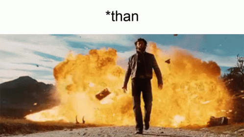 Wolverine Leaving Car Explosion Meme GIF