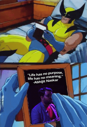 Wolverine Reading Book Life Has No Purpose