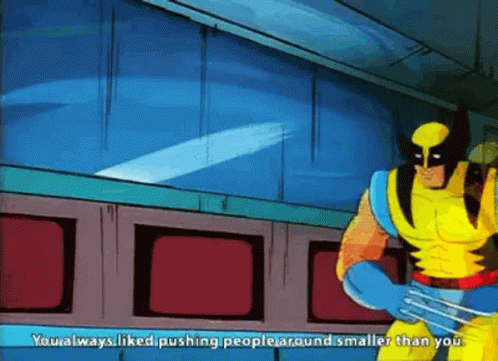 Wolverine Talking About Pushing People GIF