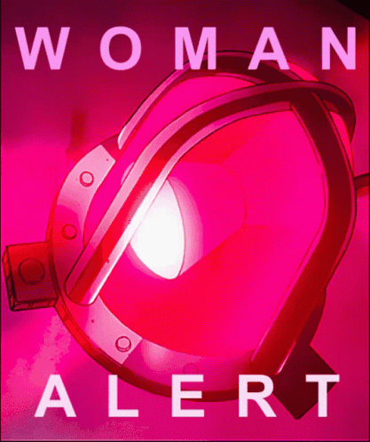 Woman Alert Pink Object Poster