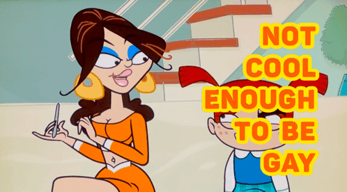 Woman and Boy Saying Not Cool Enough to Be Gay