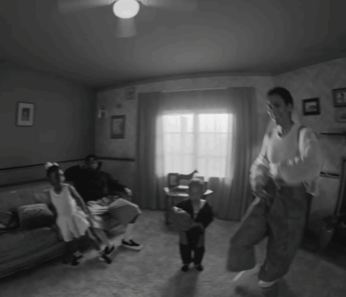 Woman and Child Dancing