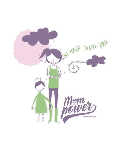Woman and Child with Mom Power Text