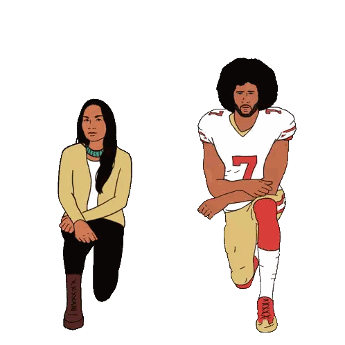 Woman and Football Player Number 7